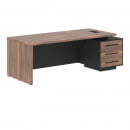 Стол руководителя правый VELION VENEER VRCT 2290 R Американский орех Яшма черная_14