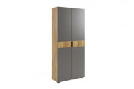 Шкаф двухдверный Бери MPR-024 Дуб крафт золотой/белое дерево_2