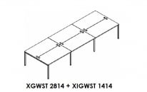 Составная рабочая станция XTEN GLOSS XGWST 2814 + XIGWST 1414 Дуб Сонома_6