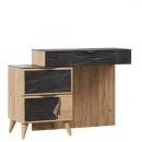 Стол туалетный Шелли ЛД 692.070.000 Дуб золотой Камень Пьетра чёрный_1