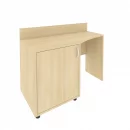 Стол (узкий) с тумбой и бортиком (левый) LIGHT С-СТУ-120 Л Венге Цаво_4