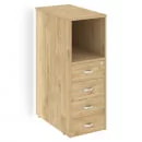 Тумба с подсветкой 4 ящика завершающая ONIX O.R-TV-4.S(L) Тиквуд светлый_4