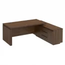 Стол руководителя на опорной тумбе MARK МК 136 левый Орех тоскана_3