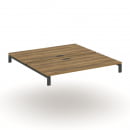 Двойной стол надставка на две опорные тумбы CONCEPT CN.DSN-006 Сандал янтарный Антрацит_15