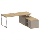Стол руководителя с опорной греденцией SHIFT SK.SRG-200 (R) Тиквуд Светлый/Капучино_5