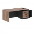 Стол руководителя правый VELION VENEER VRCT 2190 R Американский орех Яшма черная_11