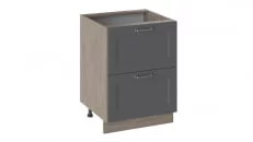 Шкаф напольный с 2-мя ящиками Одри Н2Я(Т)_72-60_2Я Дуб Сонома трюфель/Серый шелк_7