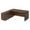 Стол руководителя на опорной тумбе MARK МК 136 правый Орех тоскана_4