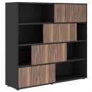 Стеллаж со слайд-дверьми VELION VENEER VRMCS 1615 Американский орех Яшма черная_24