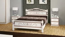 Кровать из массива Карина-5 200х160 Слоновая кость_0