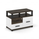 Тумба приставная сервисная с надставкой широкой CONCEPT CN.TSR-003 B/W Дуб Мали Белый бриллиант Черный_23