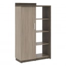 Шкаф/Гардероб с глухой дверью левый WOOD&STONE СФ-534171 Бетон Чикаго темный Дрифтвуд_0