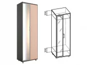 Шкаф 600 Модуль 4 Ясень шимо темн/ясень шимо св_1