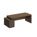 Стол руководителя левый на опорной тумбе малой VELAR ВЛ 148 ДТ Дуб табачный_8