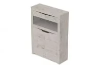 Шкаф двухдверный со стеклом Соренто 12 Дуб бонифаций_1