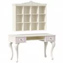 Стол письменный с полкой навесной Маркиза 03 Алебастр_1