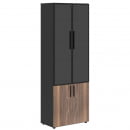 Шкаф комбинированный VELION VENEER VRHCS 80.2 Американский орех Яшма черная_15