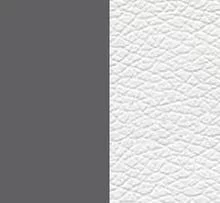 Графит/Кожзам белый