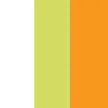 Белый/Лайм/Оранжевый