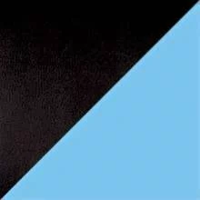 Экокожа комбинированный черный/голубой