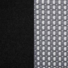 Ткань стандарт черная/сетчатый акрил TW-07 серый (спинка)