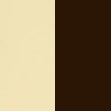 Молочный/Темно-коричневый