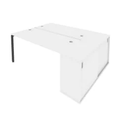 Рабочая станция с опорным шкафом-купе Metal System Б.РС-СШК-1.4 Белый/Антрацит