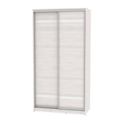 Белый шкаф-купе в прихожую B-220х120х60-3(ЯАС-D9D9)