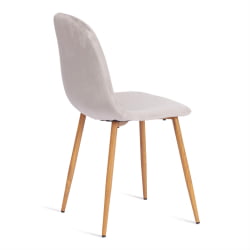 Кухонный стул BREEZE (mod. 4724) вельвет/металл, 44 х 53 х 87 см, Light grey (светло-серый) HLR14 / натуральный