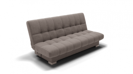 Диван Хьюстон-1 (ЗР) Цвет фасада: Серо коричневый; Тип: Прямой; Материал фасада: Металл/Велюр