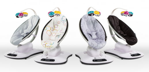Электронное кресло-качалка 4Moms Mamaroo 4.0 Серый плюш