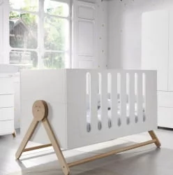Кроватка для новорожденных Micuna Swing Big White/Waterwood