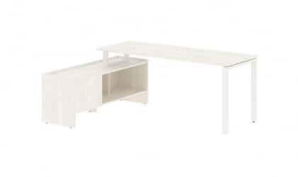 Стол с тумбой ЕДИС ЕУCТ 19614 Ясень Траун Белый / EDIS EUCT