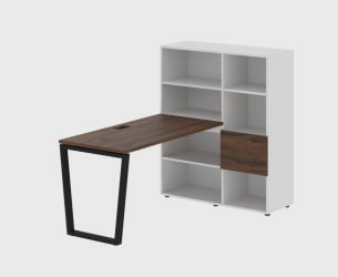 Рабочая станция ЕДИС ЕВРСТ 1113 Дуб Денвер темный Черный Белый / EDIS EVRST