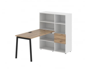 Рабочая станция ЕДИС ЕЛРСТ 1113 Дуб Денвер светлый Черный Белый / EDIS ELRST