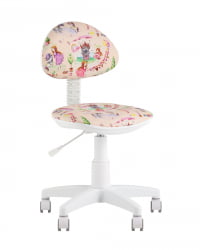 Кресло компьютерное детское УМКА Принсесски пластик белый / Princesski
