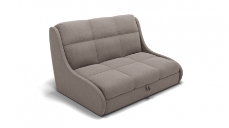 Диван Куба 1200 (ЗР) Цвет фасада: Серо коричневый; Тип: Прямой; Материал фасада: Металл/Велюр