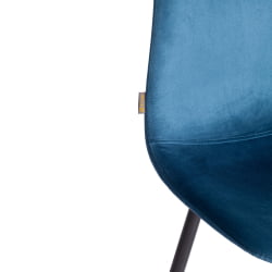 Стул BREEZE (mod. JSC-58) Велюр/металл , 44 х 53 х 86 см, Blue (синий) HLR63 / черный