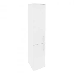 Шкаф высокий узкий левый ОНИКС О.СУ-1.3(Л) Белый Бриллиант / ONIX O.SU-1.3(L)