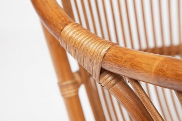 Комплект ( диван + 2 кресла + стол со стеклом ) /с подушками/ ротанг, кр:61х67х78,5см, дв:108х66х78,5см, ст:D60х56,5см, coco brown (коричневый кокос)