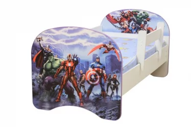 Кровать детская с фотопечатью без ящика 800*1600 Супергерои