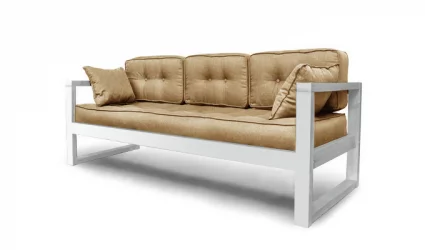 Диван трехместный DEmoku Д-3 бежевый_белый