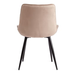 Стул ABRUZZO ( mod. 8060 ) металл/вельвет, 52 х 63 х 85 см, бежевый (HLR 8)/черный