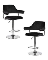 Стул барный DOBRIN CHARLY (черный велюр (MJ9-101)) 2 шт