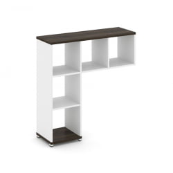 Надставка на стол низкая без наполнения CONCEPT CN.NN-001 Дуб Мали Белый бриллиант Белый металл