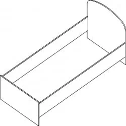 Односпальная кровать Проспект Гм.КРО-8 бук светлый