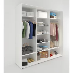 Шкаф-купе 3-х дверный Акцент-Вера ДС 2400х600 Выбеленное дерево