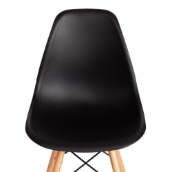 Кухонный стул CINDY (EAMES) (mod. 1801) дерево бук/металл/сиденье пластик, 45x51x82 см, Black (черный)