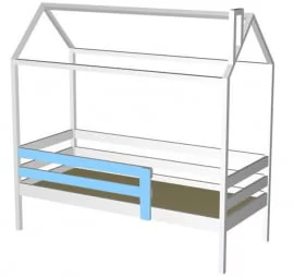 Детская кровать с бортиком RooRoom кд-3 Белый