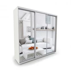 Шкаф-купе 3-х дверный Акцент-Сим З 1800х600 Выбеленное дерево